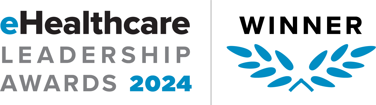 The eHealthcare Leadership Awards winner logo for 2024, with a picture of branches.