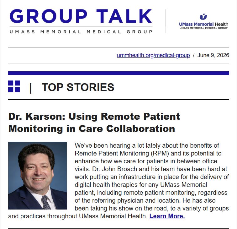 The latest issue of Group Talk.