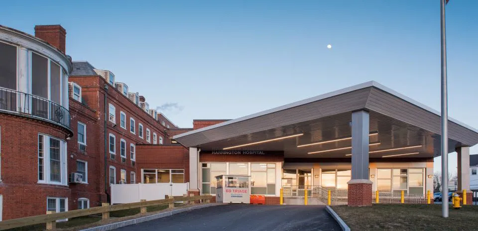 Harrington Hospital Southbridge Campus Emergency Entrance.