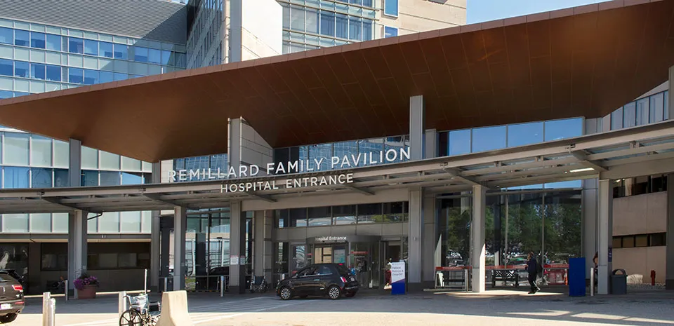 The entrance to the Benedict Building at UMass Memorial Medical Center's University Campus.