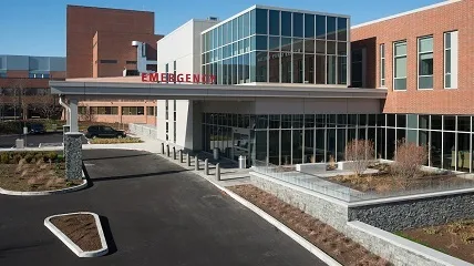 Milford Regional Medical Center's Emergency Department entrance.