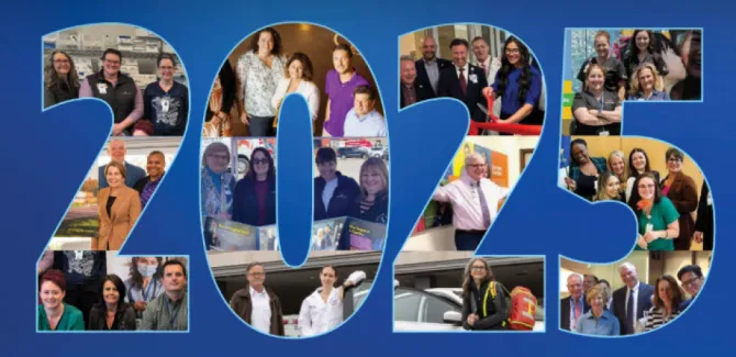 A collage of photos that forms the year "2025"