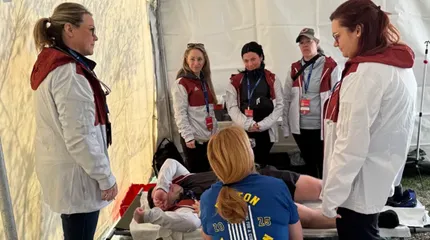UMass Memorial Health's Disaster Medical Team of seven staffed a medical tent in Natick in 2025.